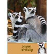 Lemur Birthday Card