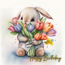 Bunny Rabbit Watercolour Birthday Card 7