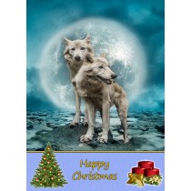 Wolf christmas card