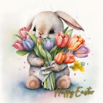 Bunny Rabbit Watercolour Easter Card 7