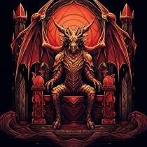 Gothic Fantasy Dragon Blank Square Card (Design 8)