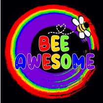 Inspirational Quote Pride Greeting Card - Bee Awesome