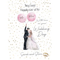 Personalised Wedding Congratulations Card (White)