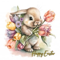 Bunny Rabbit Watercolour Easter Card 8