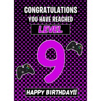 9th Level Gamer Birthday Card