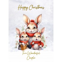 Christmas Card For Couple (Rabbit)