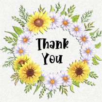 Thank You Greeting Card (White)