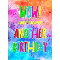 Personalised Happy Birthday Greeting Card (Colour)