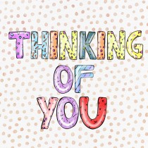 Thinking of You Greeting Card (White)