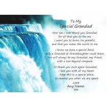 Personalised Poem Verse Greeting Card (Special Grandad, from Granddaughter)