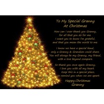 Christmas Poem Verse Greeting Card (Special Granny, from Grandson)