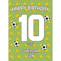 10th Birthday Football Card for Son