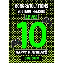 Godson 10th Birthday Card (Level Up Gamer)