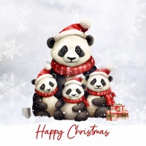 Christmas Animals Square Card (Panda)