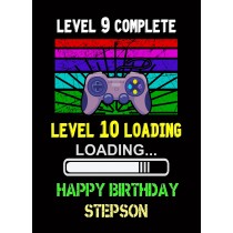 Stepson 10th Birthday Card (Gamer, Design 2)