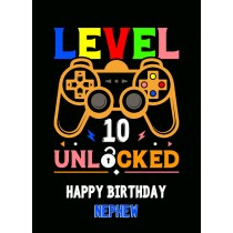 Nephew 10th Birthday Card (Gamer, Design 4)