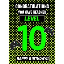 10th Level Gamer Birthday Card