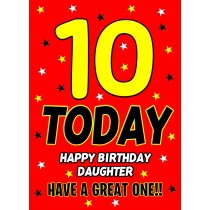 10 Today Birthday Card (Daughter)