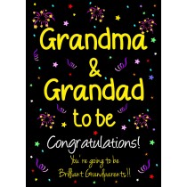 Grandma and Grandad to be Baby Pregnancy Congratulations Card 