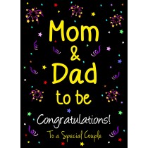 Mom and Dad to be Baby Pregnancy Congratulations Card 