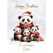 Christmas Card For Couple (Panda)