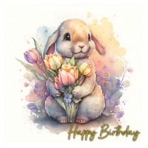 Bunny Rabbit Watercolour Birthday Card 10