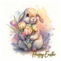 Bunny Rabbit Watercolour Easter Card 10