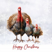 Christmas Animals Square Card (Turkey)