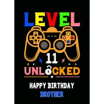 Brother 11th Birthday Card (Gamer, Design 4)