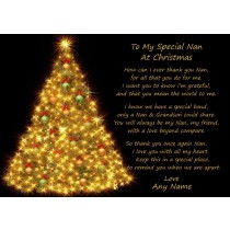 Personalised Christmas Poem Verse Greeting Card (Special Nan, from Grandson)