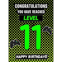 11th Level Gamer Birthday Card