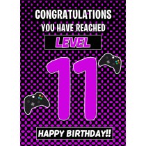 11th Level Gamer Birthday Card
