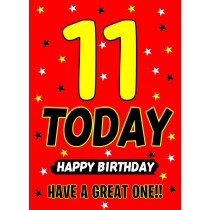 11 Today Birthday Card