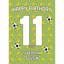 11th Birthday Football Card for Cousin
