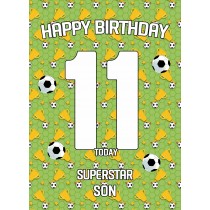 11th Birthday Football Card for Son