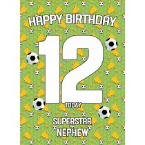 12th Birthday Football Card for Nephew