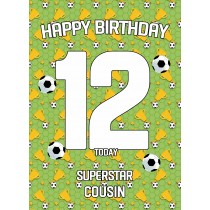 12th Birthday Football Card for Cousin