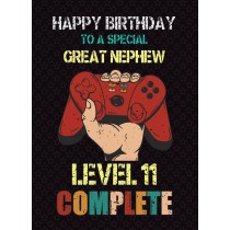 Great Nephew 12th Birthday Card (Gamer, Design 3)