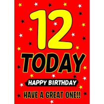 12 Today Birthday Card