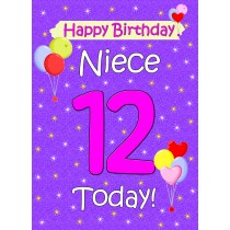 Niece 12th Birthday Card (Lilac)
