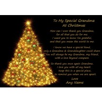 Personalised Christmas Poem Verse Greeting Card (Special Grandma, from Granddaughter)