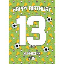 13th Birthday Football Card for Son