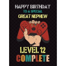 Great Nephew 13th Birthday Card (Gamer, Design 3)