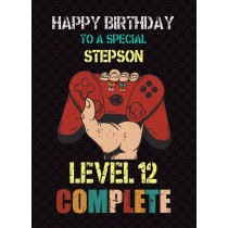 Stepson 13th Birthday Card (Gamer, Design 3)