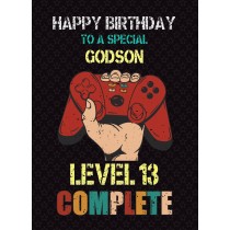 Godson 14th Birthday Card (Gamer, Design 3)