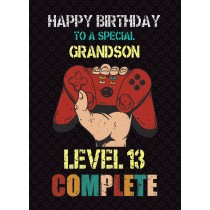 Grandson 14th Birthday Card (Gamer, Design 3)