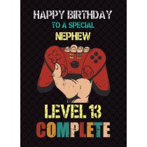Nephew 14th Birthday Card (Gamer, Design 3)