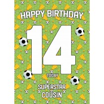 14th Birthday Football Card for Cousin