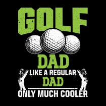 Golf Square Blank Card for Dad (Design 4)