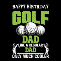 Golf Square Birthday Card for Dad (Design 4)